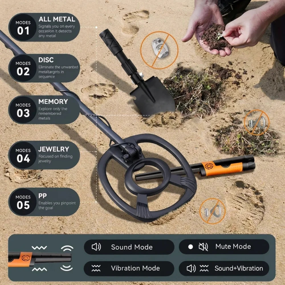 SUNPOW Professional Underground Metal Detector Kit